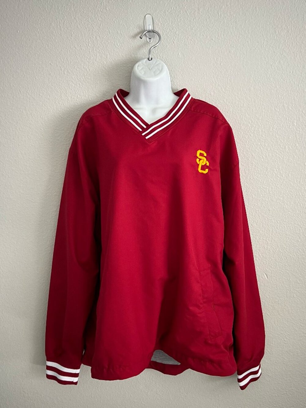 USC Trojans Men's Champion Cardinal Super Fan Scout Jacket Windbreaker Size L